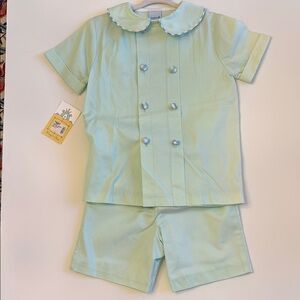 NWT BaileyBoys Mint Green Double-Breasted Kids' Outfit